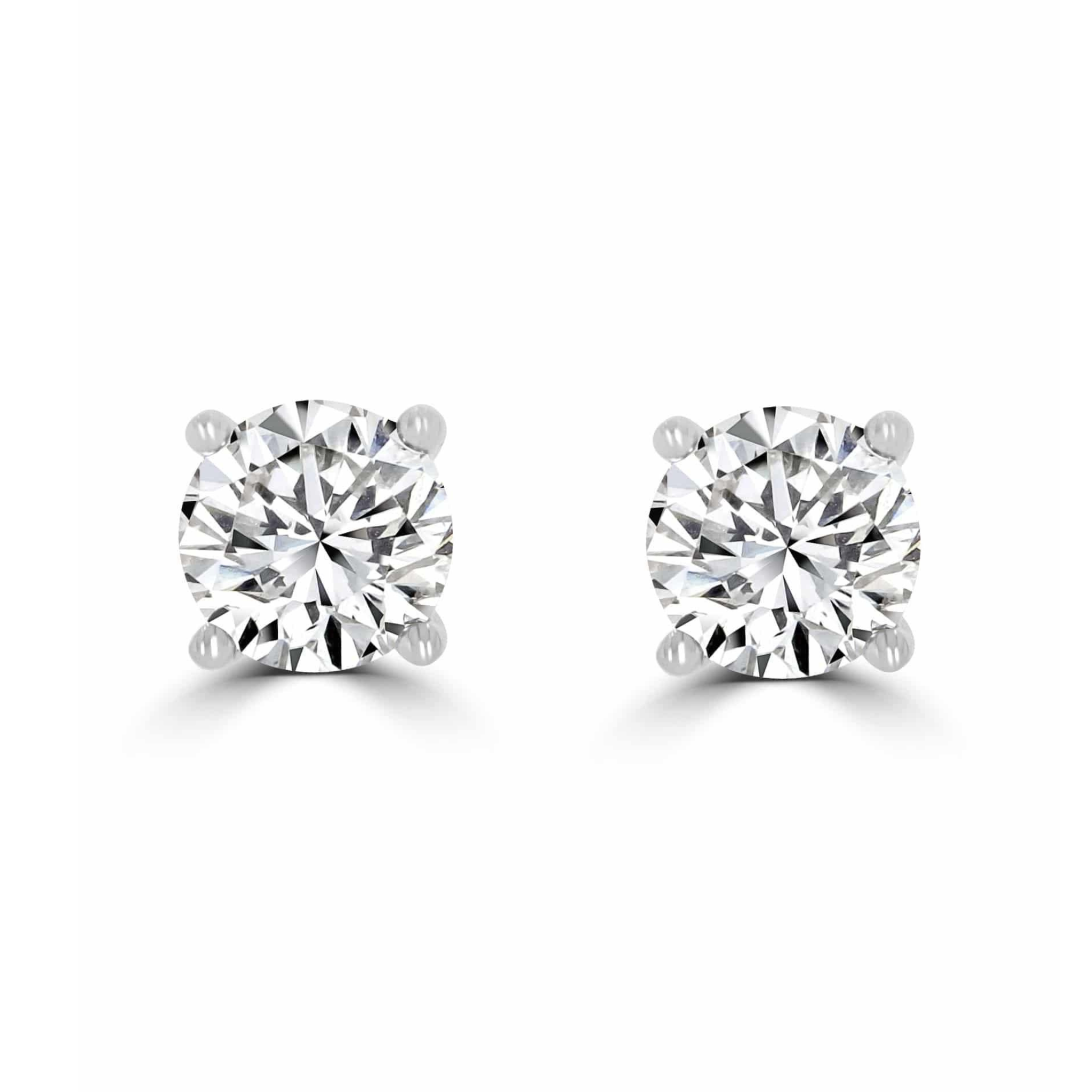 Timeless Diamond 1.00 tcw 4 Claw Earrings