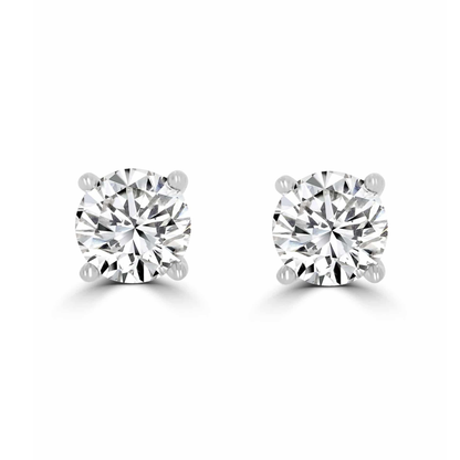 Timeless Diamond 1.00 tcw 4 Claw Earrings