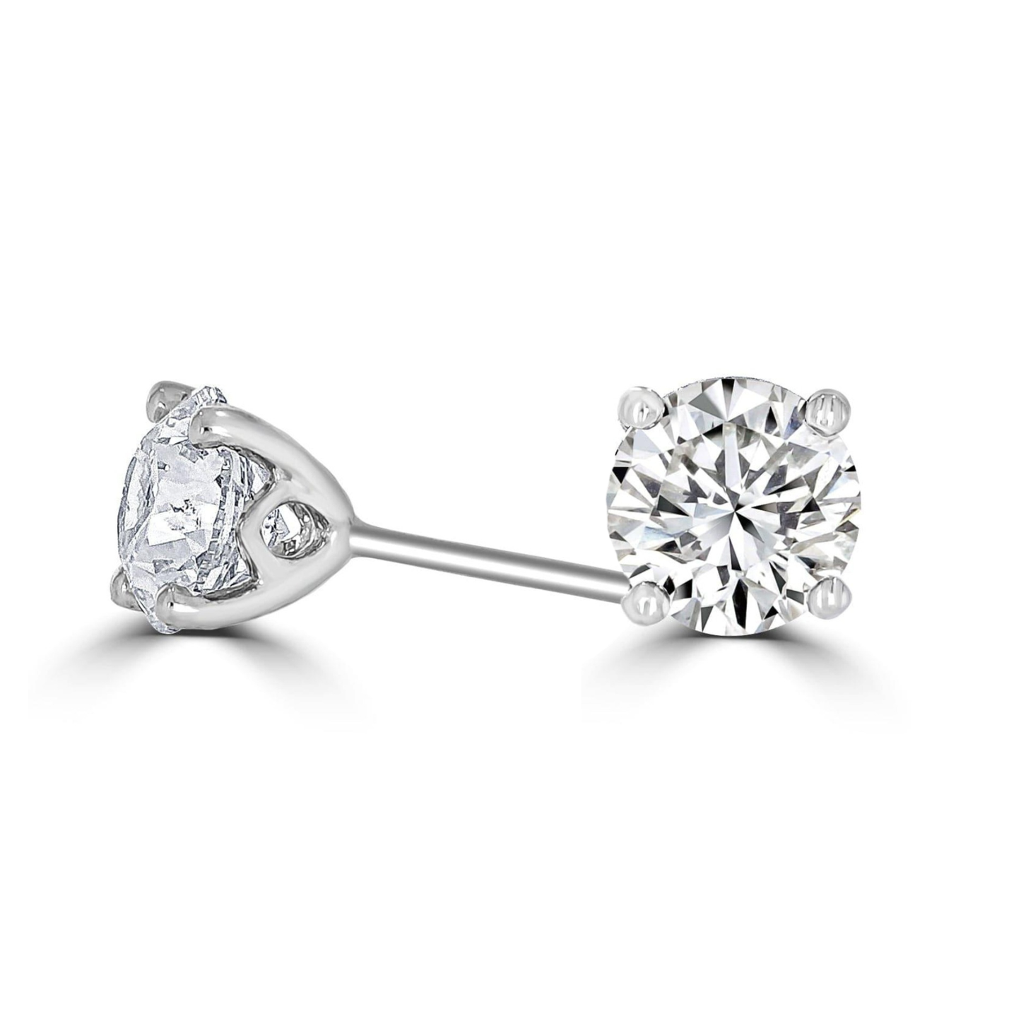 Timeless Diamond 1.00 tcw 4 Claw Earrings