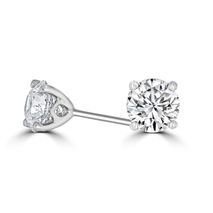 Timeless Diamond 1.00 tcw 4 Claw Earrings