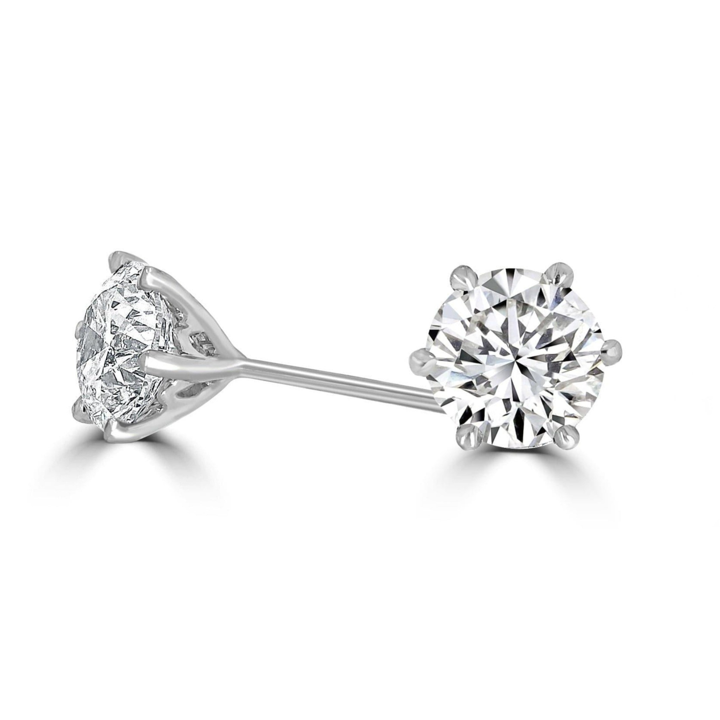 Timeless Diamond 1.00 tcw 6 Claw Earrings