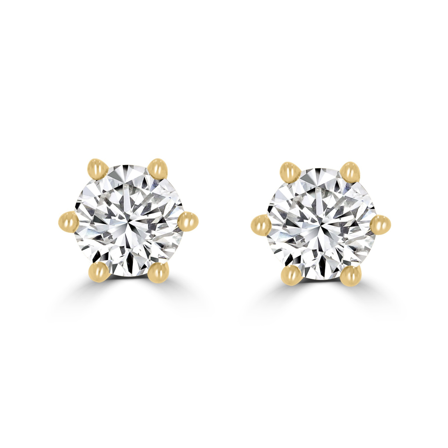 Timeless Diamond 1.00 tcw 6 Claw Earrings
