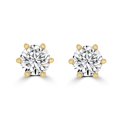 Timeless Diamond 1.00 tcw 6 Claw Earrings