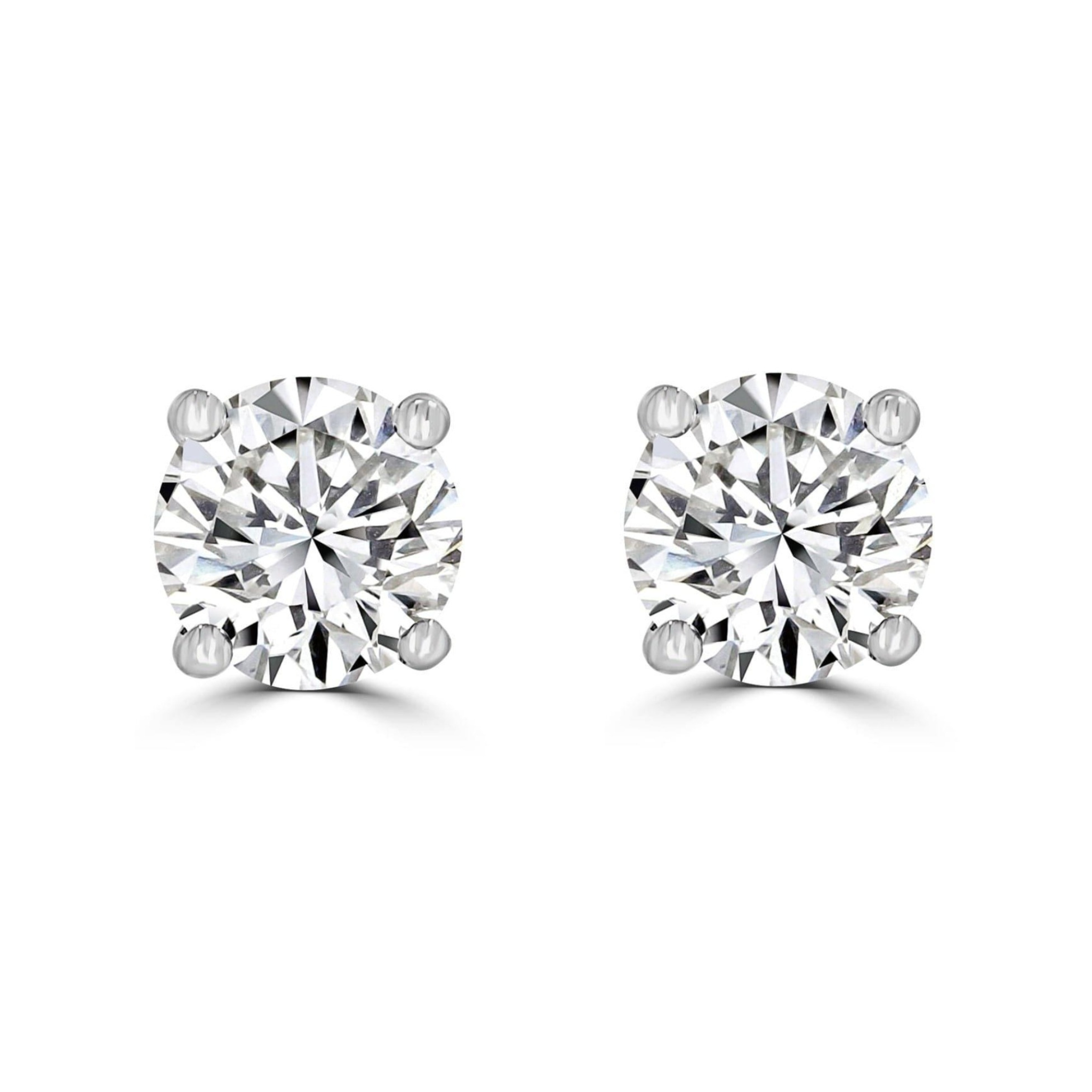 Timeless Diamond 1.40 tcw 4 Claw Earrings