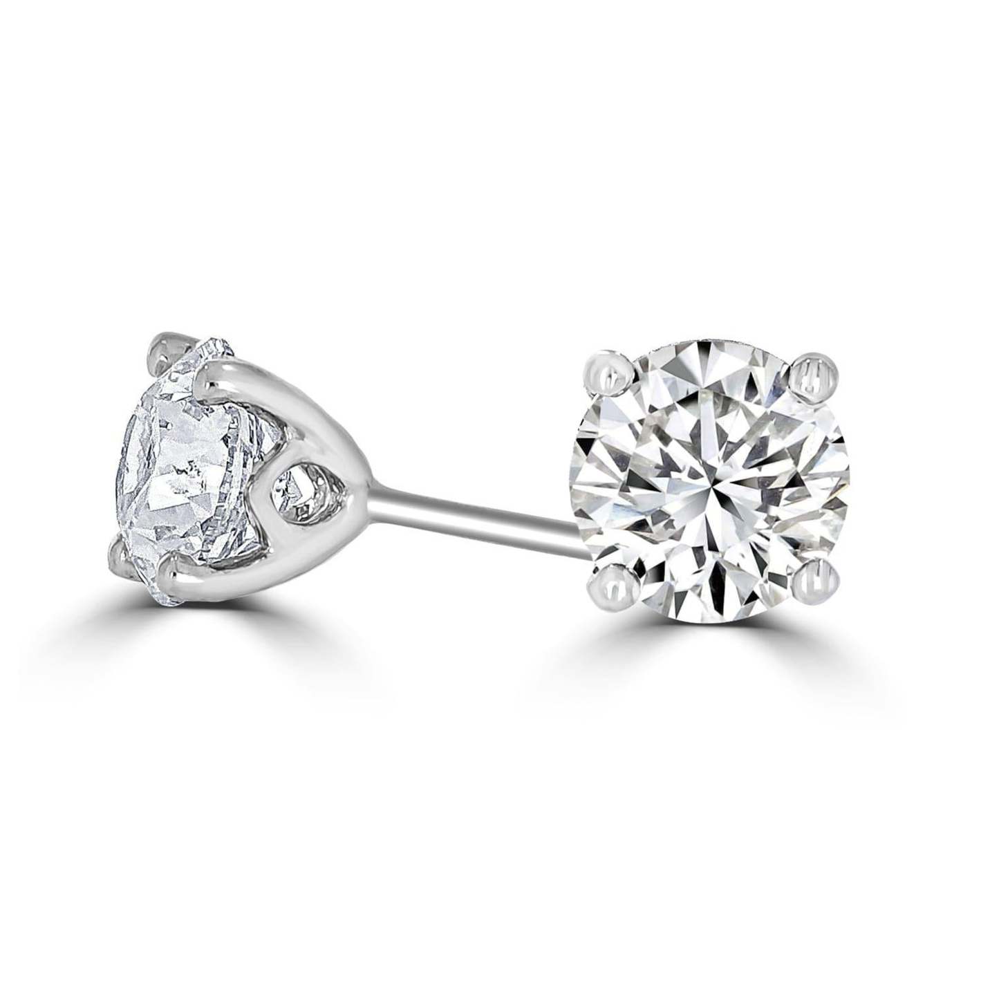 Timeless Diamond 1.40 tcw 4 Claw Earrings