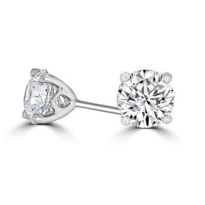 Timeless Diamond 1.40 tcw 4 Claw Earrings