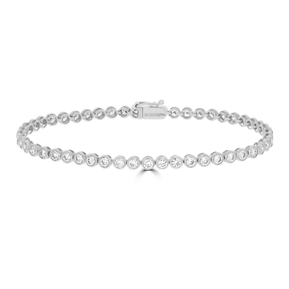 1.00ct Natural Diamond Bezel Tennis Bracelet in 9ct Gold