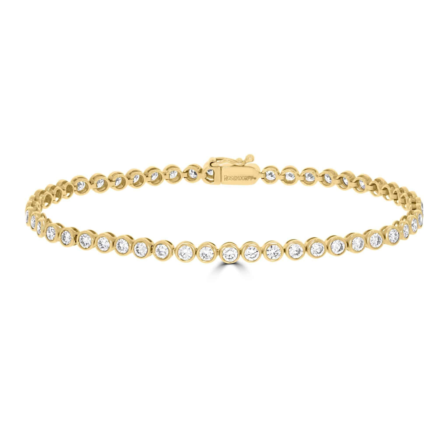 1.00ct Natural Diamond Bezel Tennis Bracelet in 9ct Gold