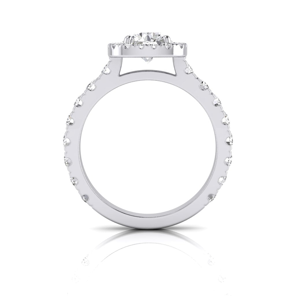 Ava Round Brilliant Halo Diamond Ring