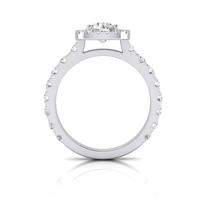 Ava Round Brilliant Halo Diamond Ring