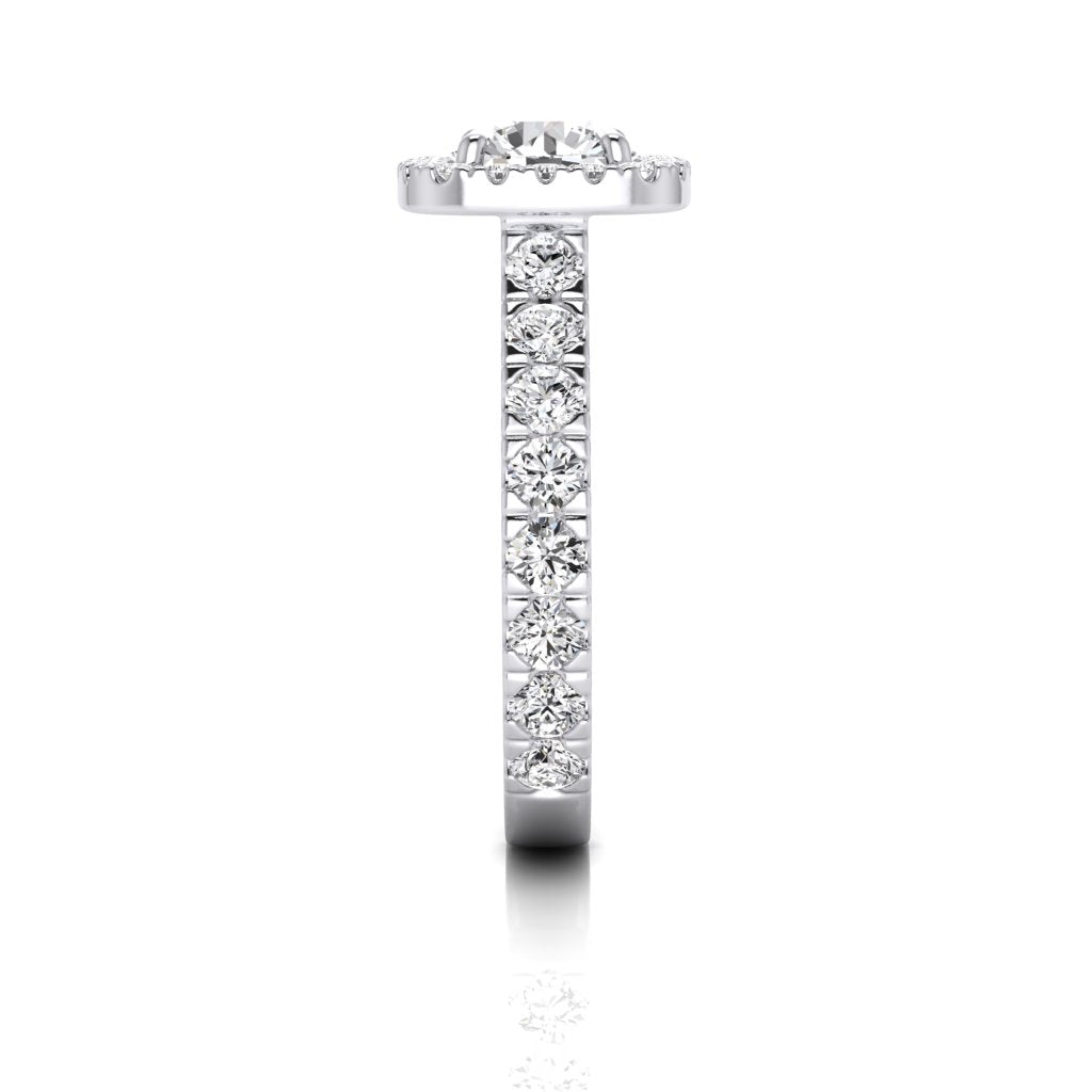 Ava Round Brilliant Halo Diamond Ring