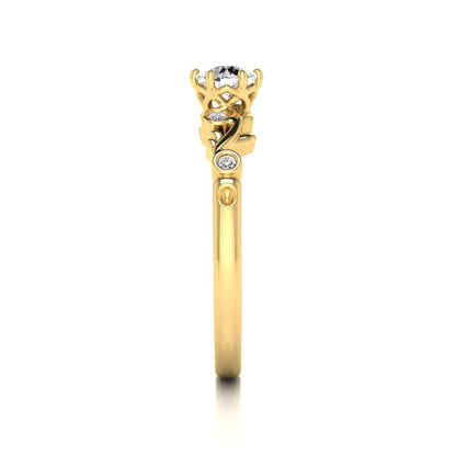 Evelyn Solitaire Diamond & Filigree Ring