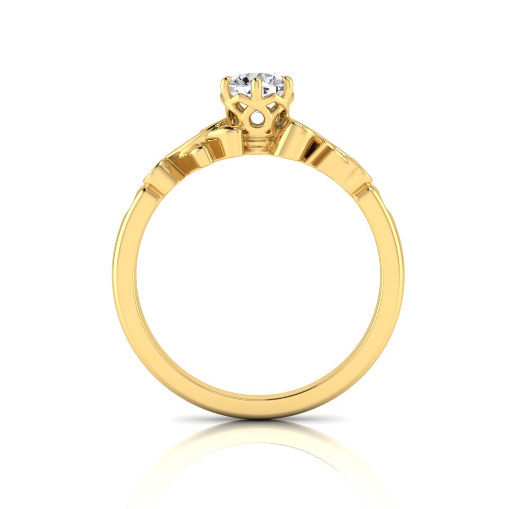 Evelyn Solitaire Diamond & Filigree Ring