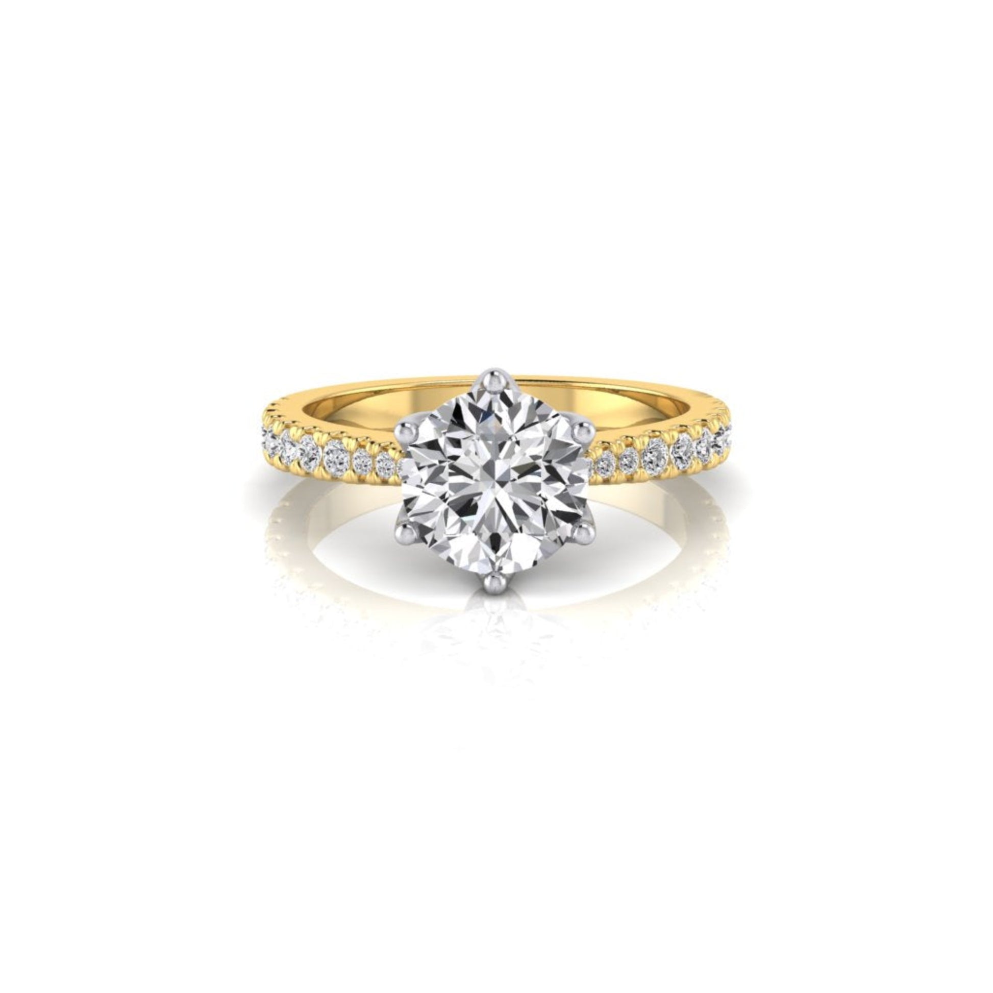 Jamie Brilliant Solitaire Diamond 6 Claw Ring