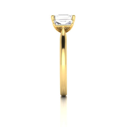 Marie Emerald Cut Diamond Trilogy Ring