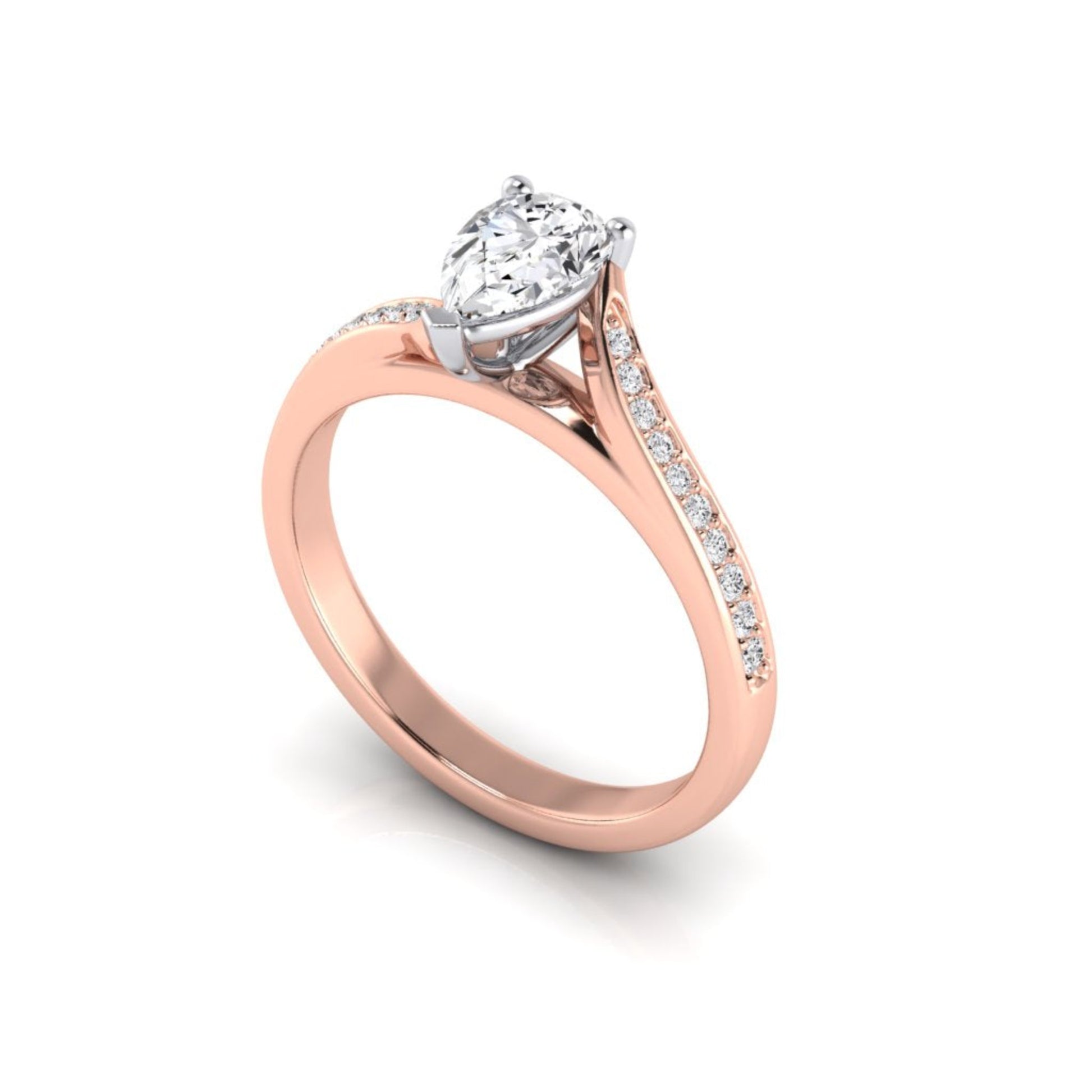 Isabella Pear Solitaire Diamond Ring