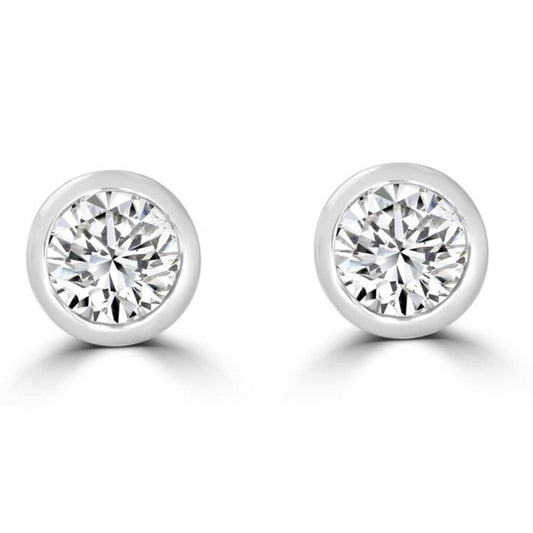 Timeless 0.40ct Bezel Earrings