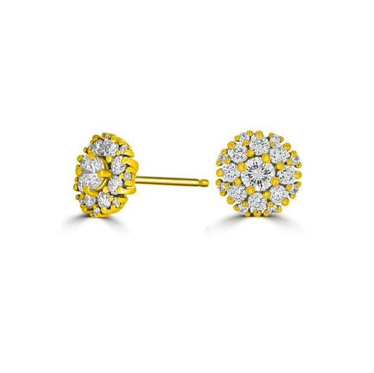 Cluster Diamond Earrings