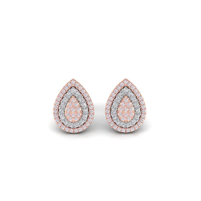 Eminence Pinks Alternating Pear Earrings