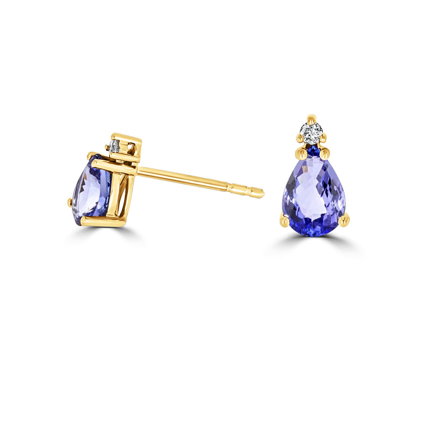 Tanzanite Diamond Stud Earrings