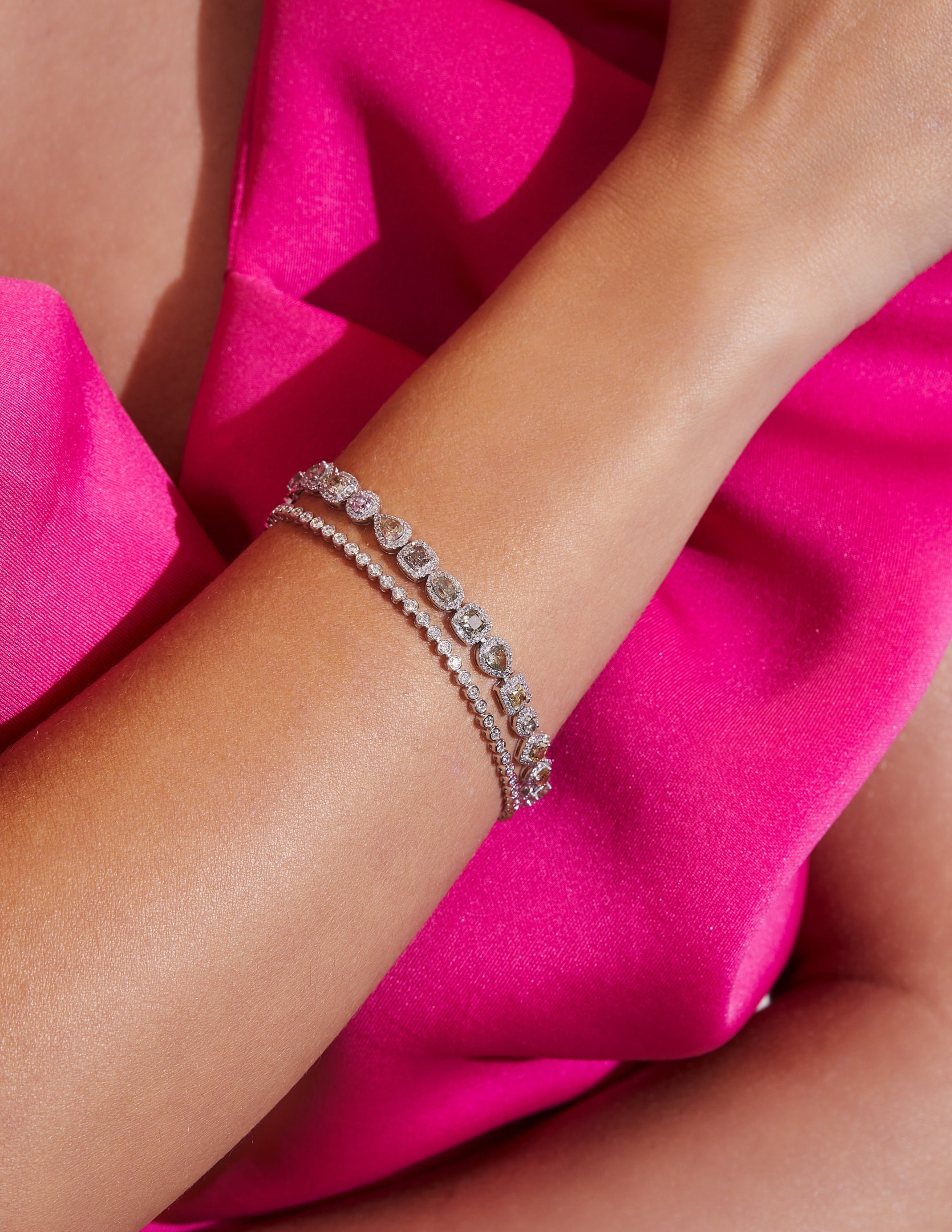 3ct Bezel Diamond Tennis Bracelet