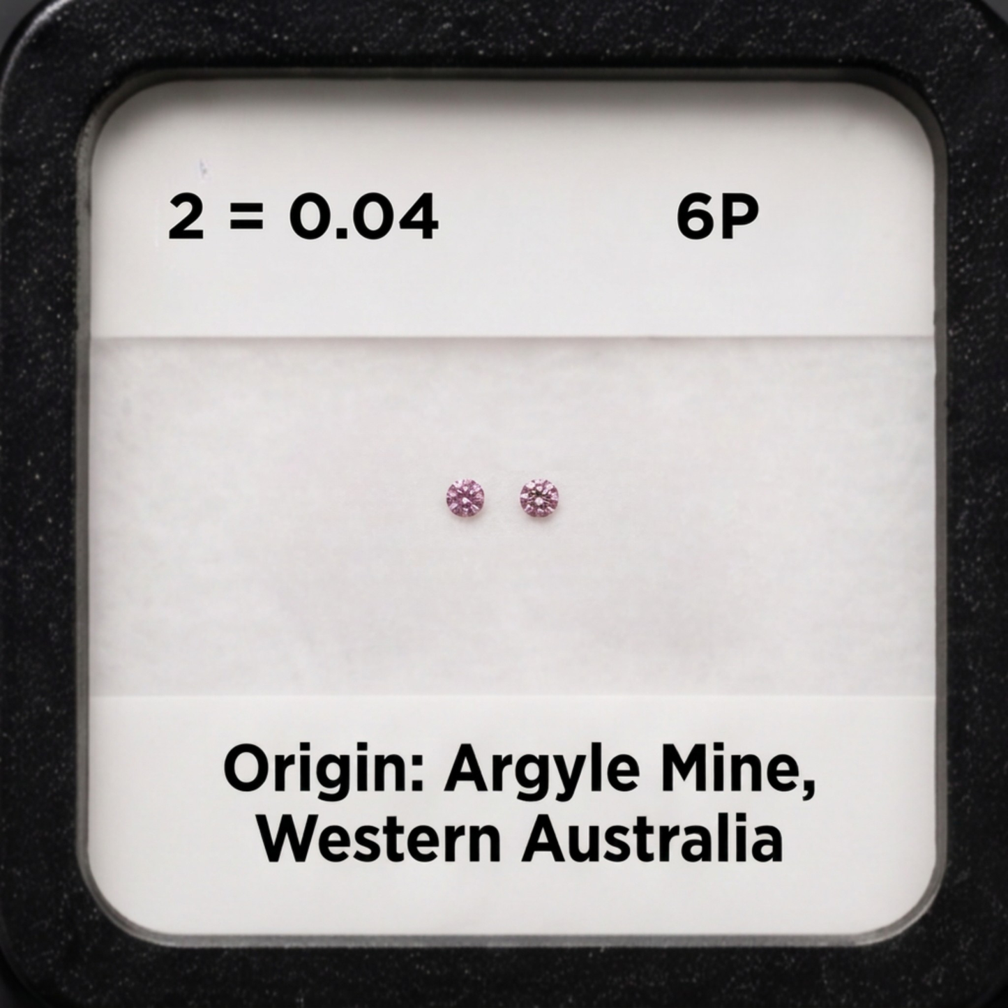 Round Argyle Pink Pair SI 6P, 0.04ct Total