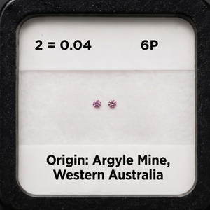 Round Argyle Pink Pair SI 6P, 0.04ct Total