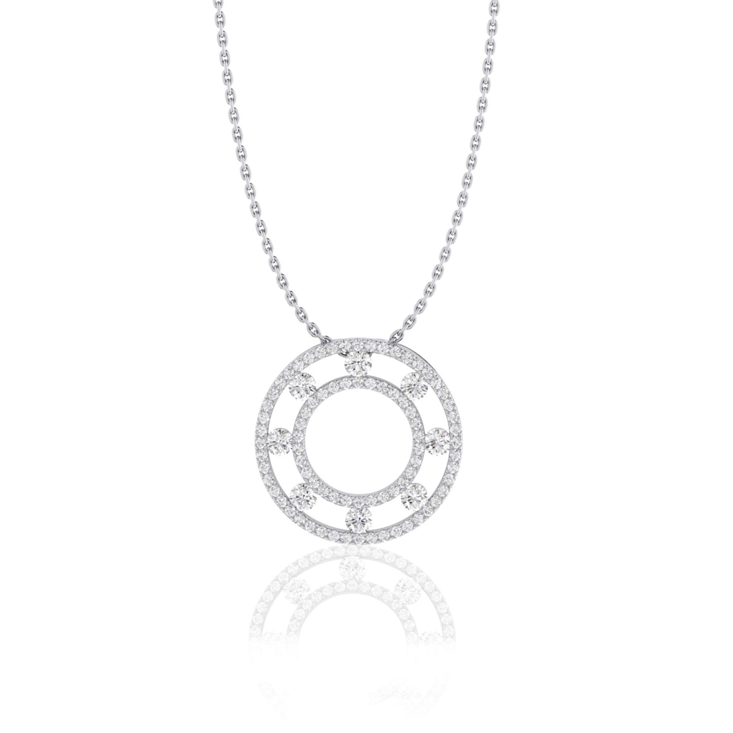 Circle of Life Floating Diamond Pendant