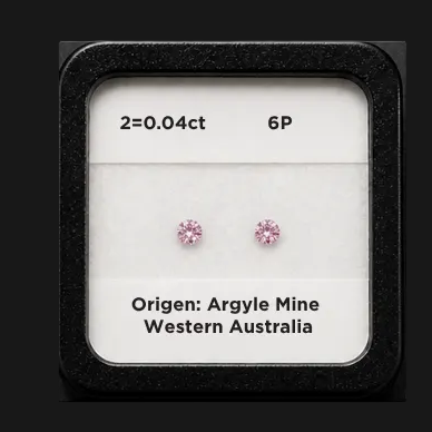 Round Argyle Pink Pair VS 6P, 0.04ct Total