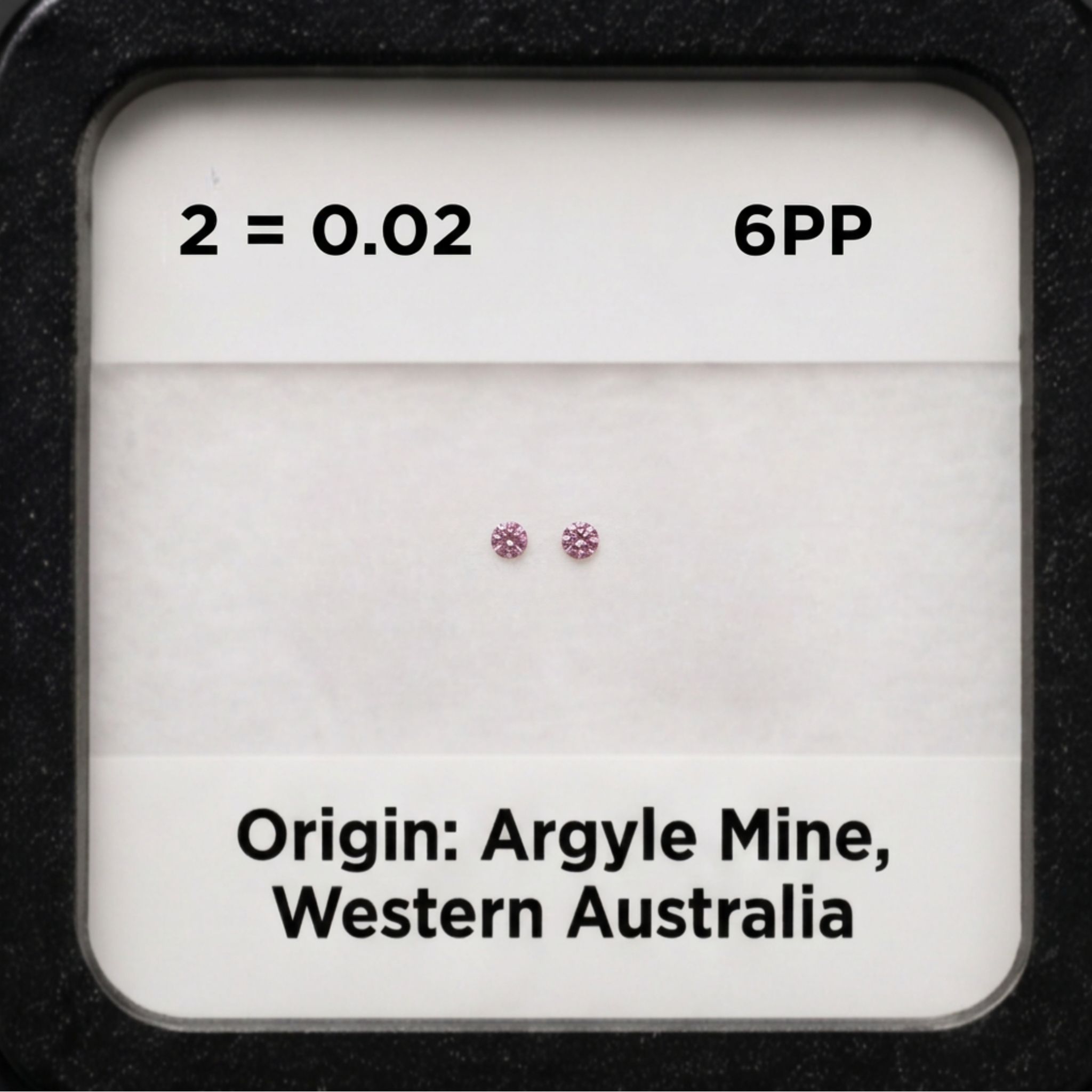 Round Argyle Pink Pair VS 6PP, 0.02ct Total