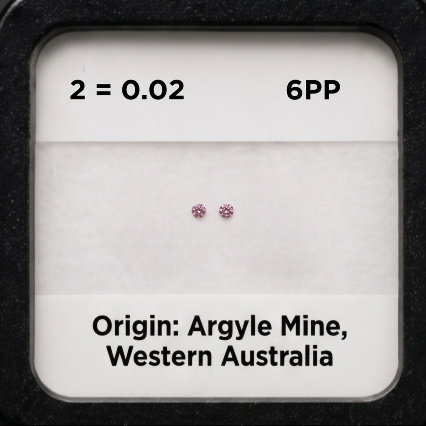 Round Argyle Pink Pair VS 6PP, 0.02ct Total