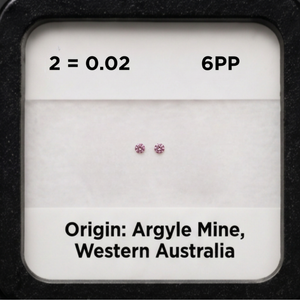Round Argyle Pink Pair VS 6PP, 0.02ct Total