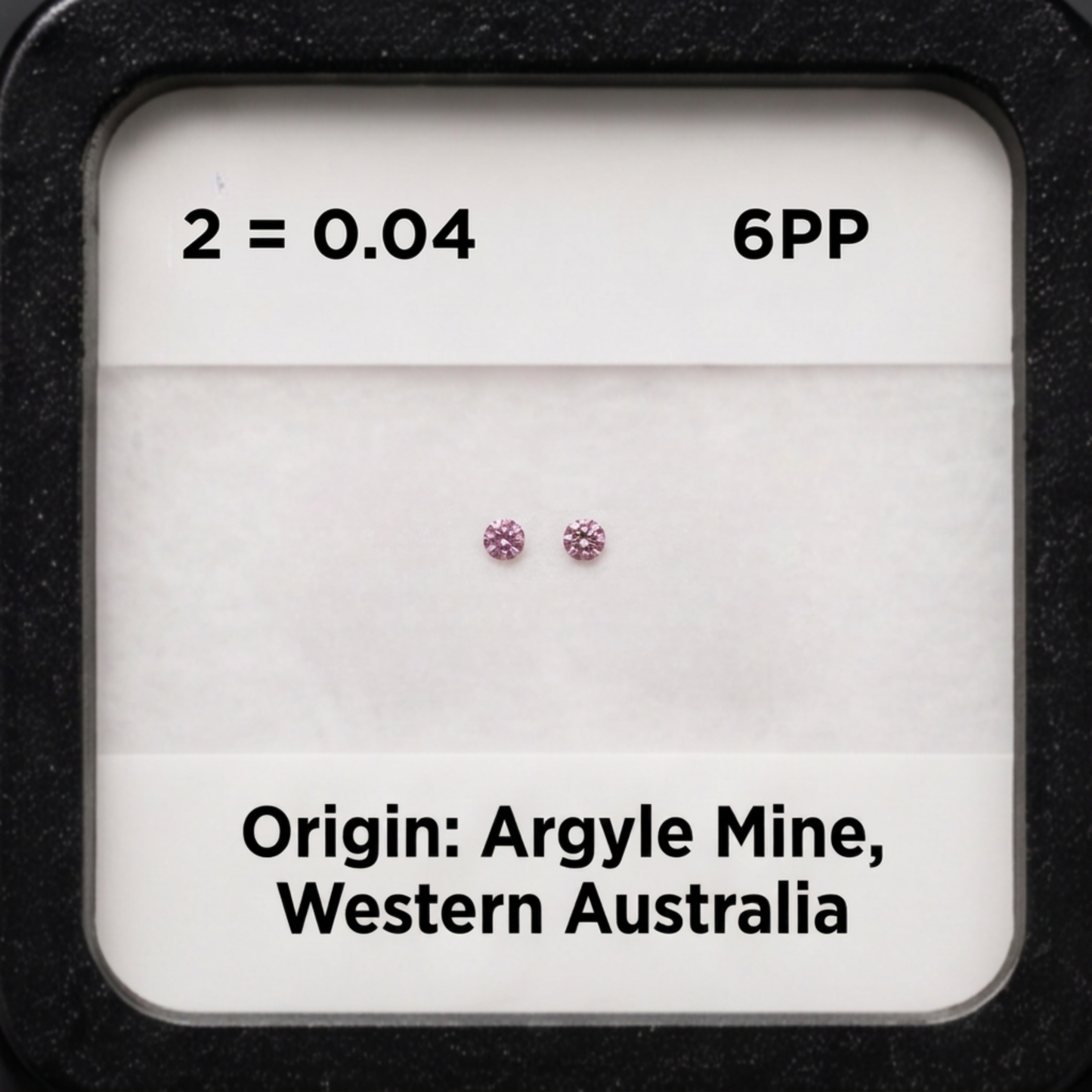 Round Argyle Pink Pair VS 6PP, 0.04ct Total