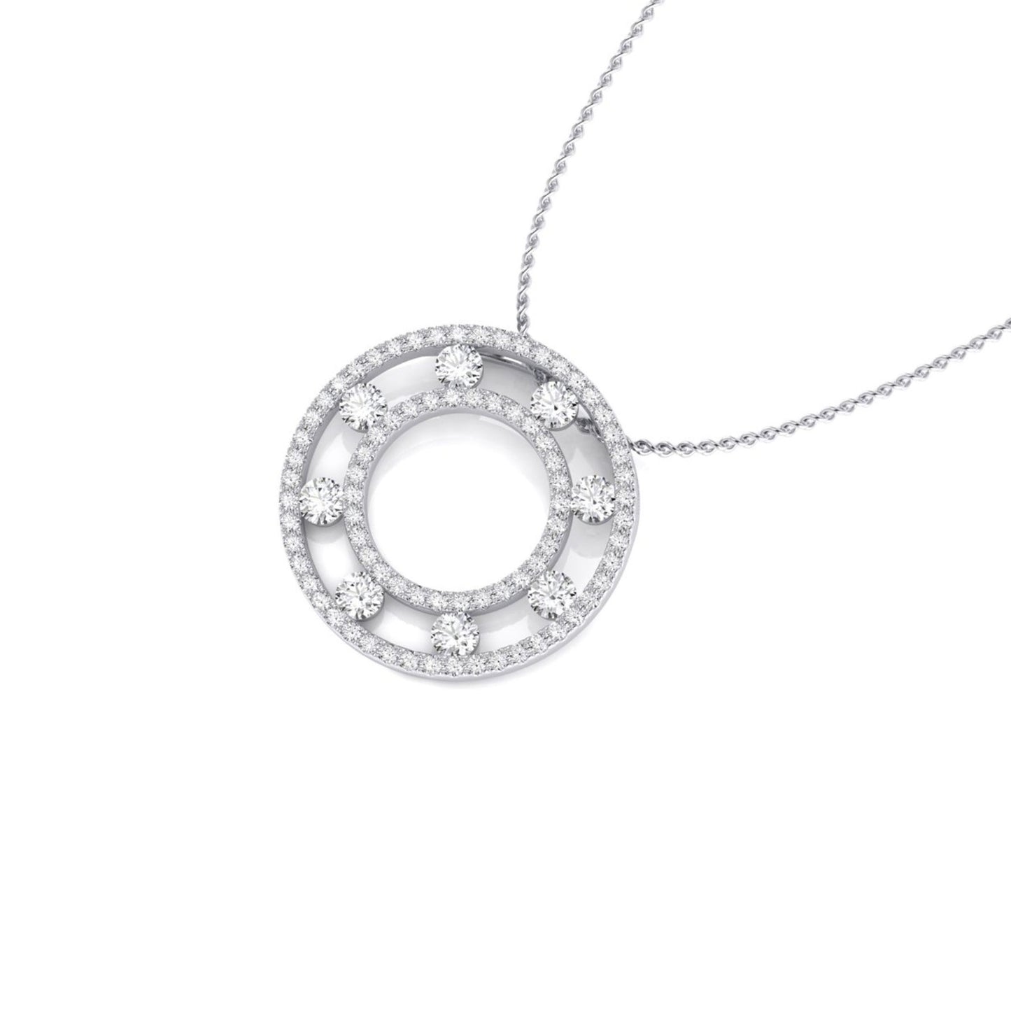 Circle of Life Floating Diamond Pendant