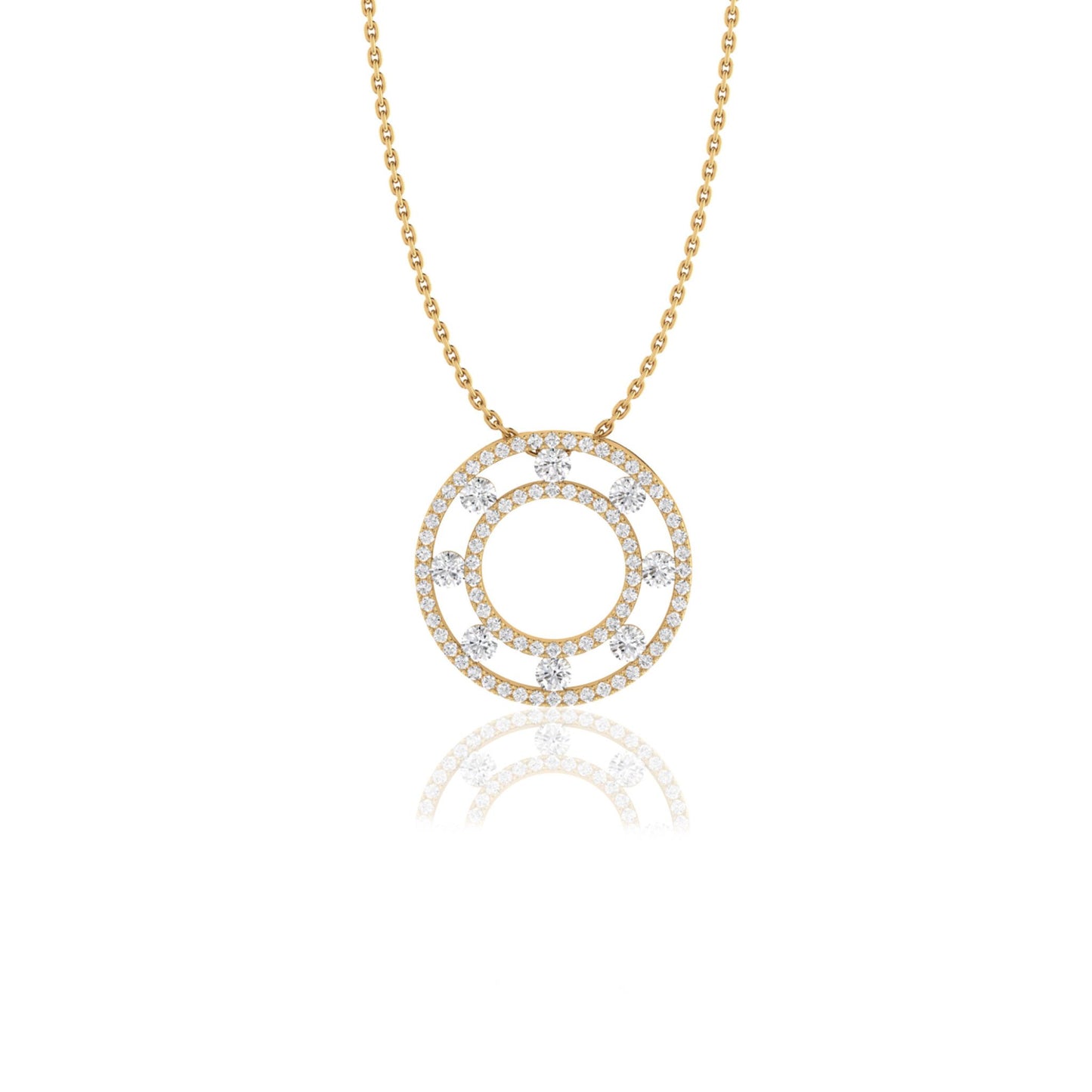 Circle of Life Floating Diamond Pendant