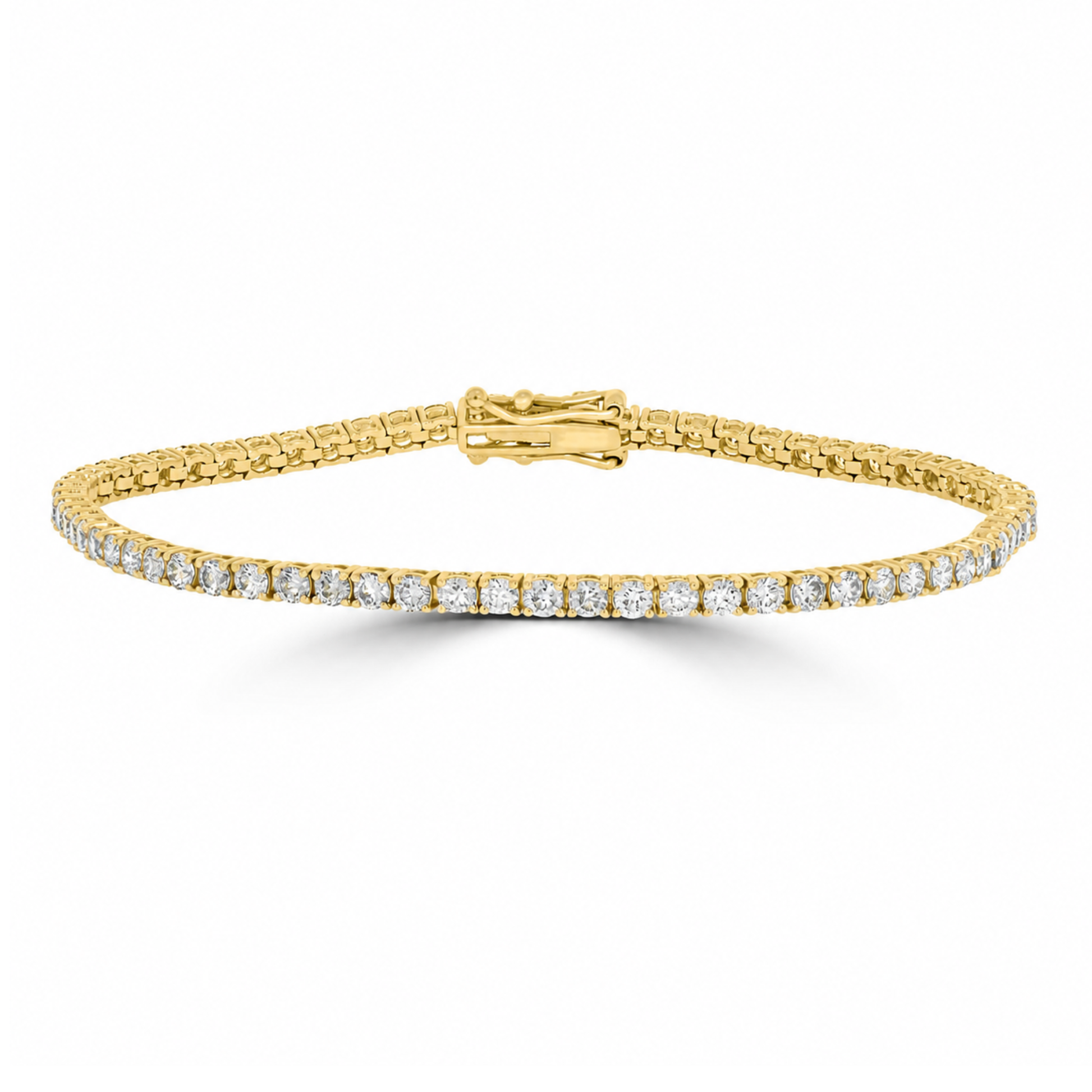 1ct Natural Diamond Tennis Bracelet | 9ct Yellow Gold