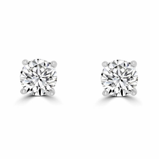 14ct Gold Solitaire Stud Earrings