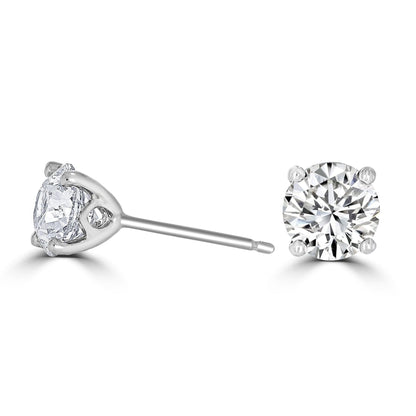 14ct Gold Solitaire Stud Earrings