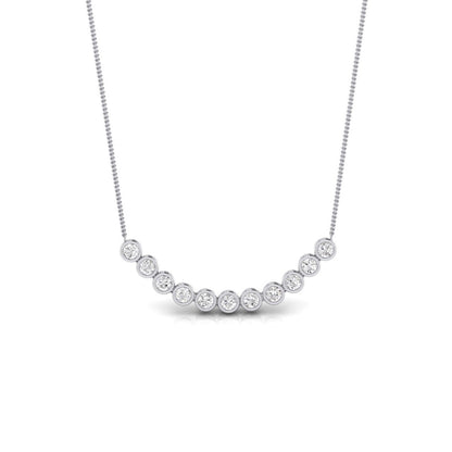 11 Stone Natural Diamond Necklace, 18k Gold