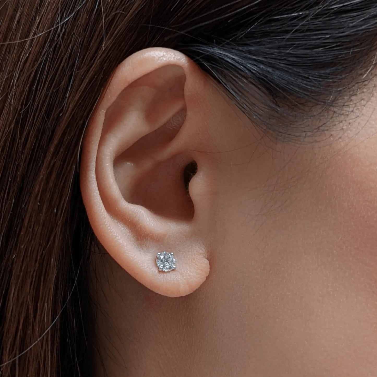 14ct Gold Solitaire Stud Earrings
