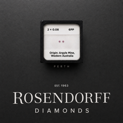Round Argyle Pink Pair SI 6PP, 0.08ct Total