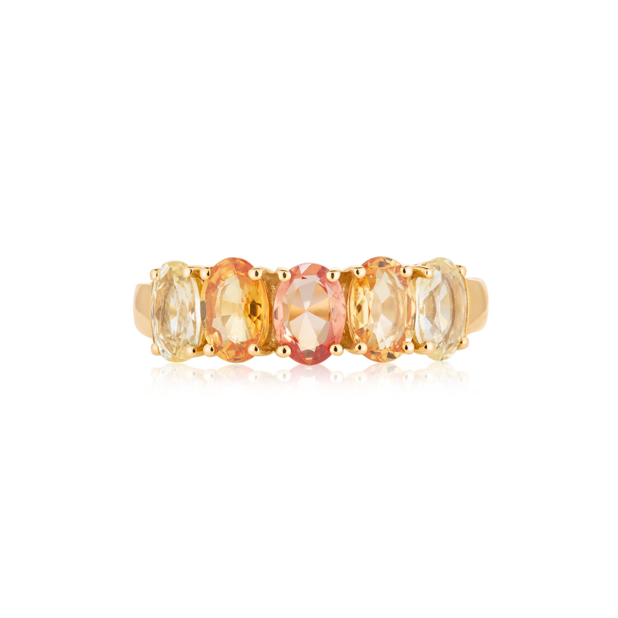 5st Orange Sapphire Ring