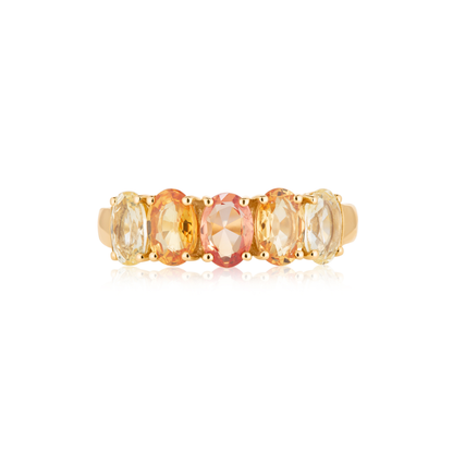 5st Orange Sapphire Ring