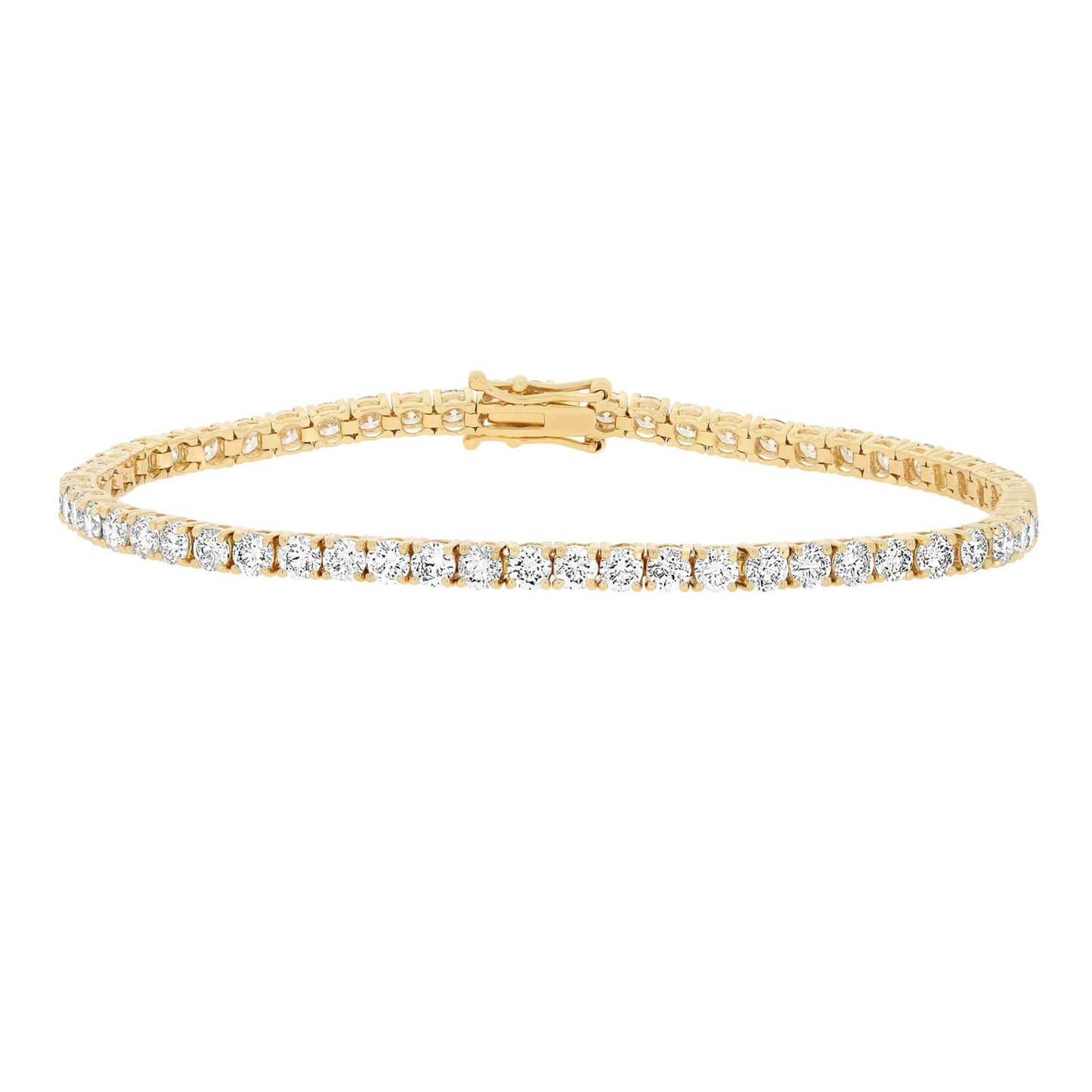 5ct Natural Diamond Tennis Bracelets, 18k Gold