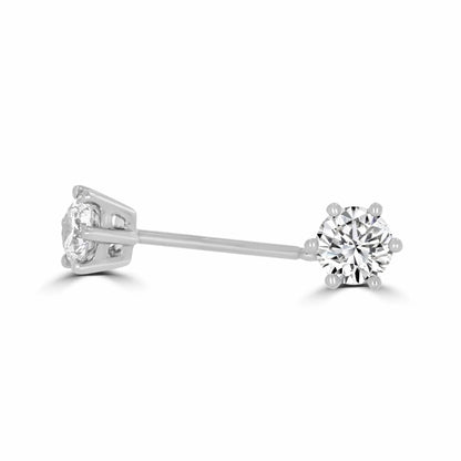 14ct Gold Solitaire Stud Earrings