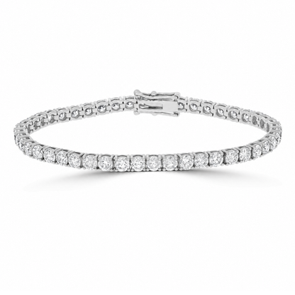 6.50ct Natural Diamond Tennis Bracelets, 18k Gold