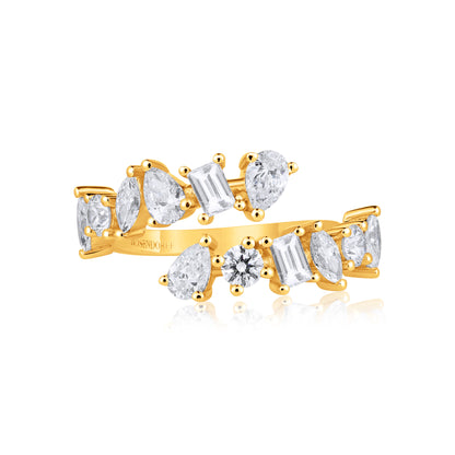 Graduated Diamond Wrap Ring