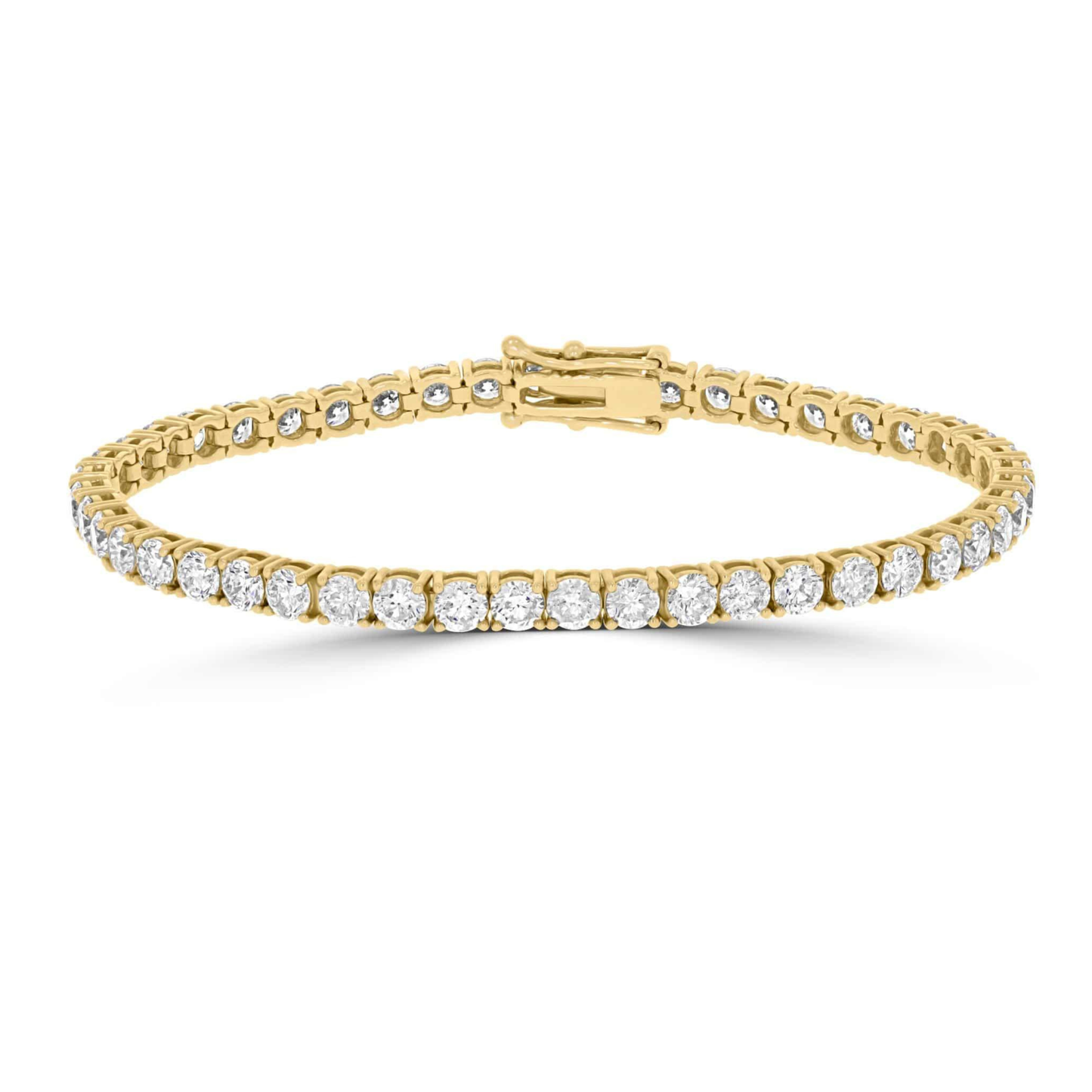 6ct Natural Diamond Tennis Bracelets, 18k Gold
