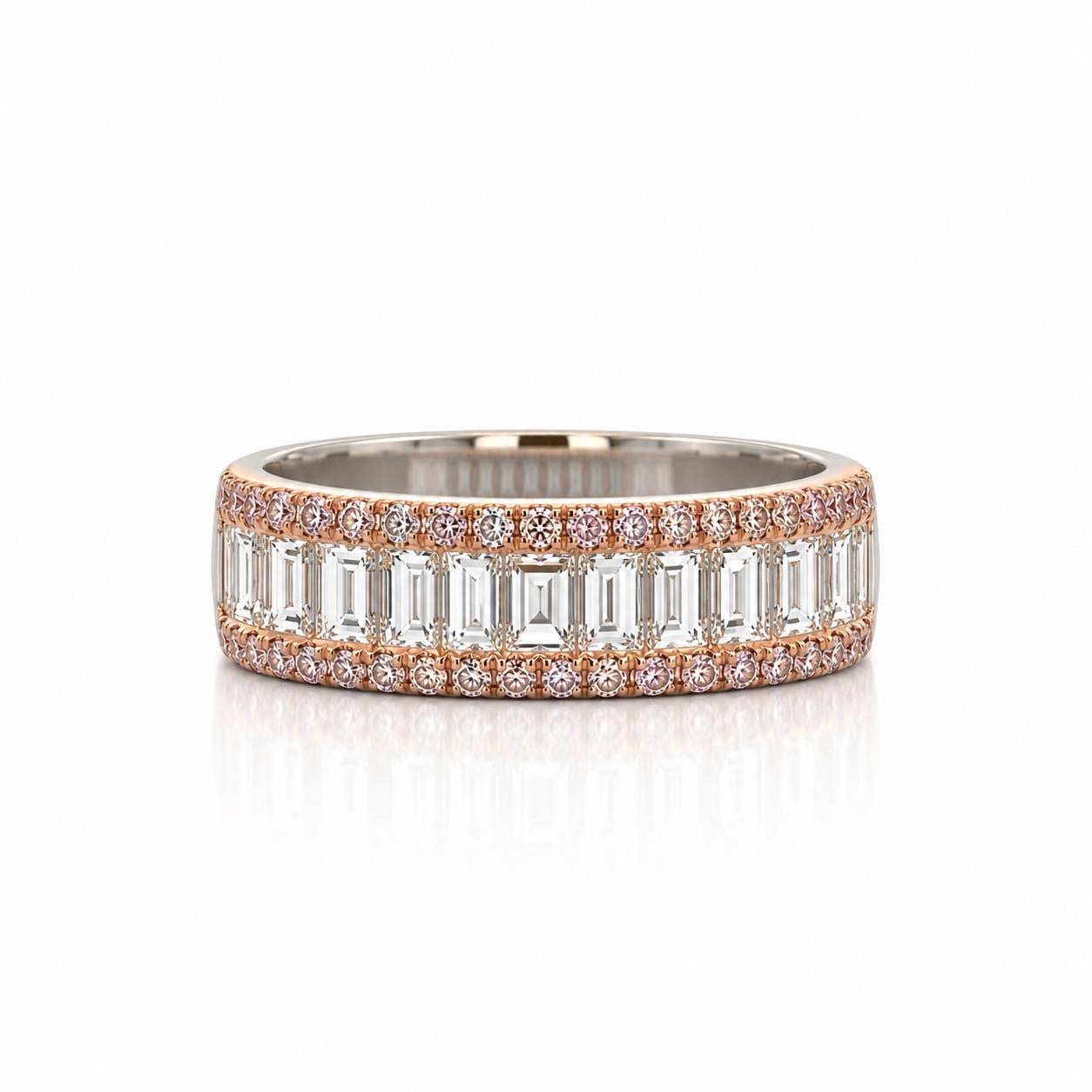 Eminence 1.50 ct Pinks Diamond Baguette Ring