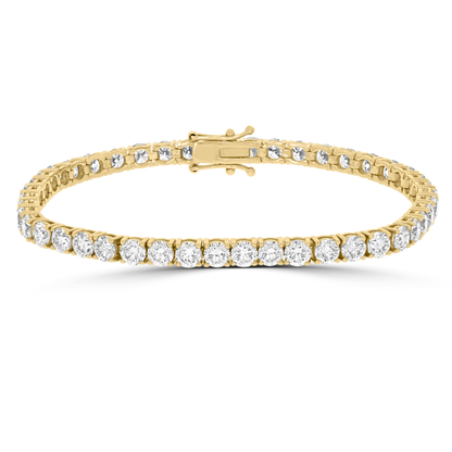 9ct Natural Diamond Tennis Bracelets, 18k Gold